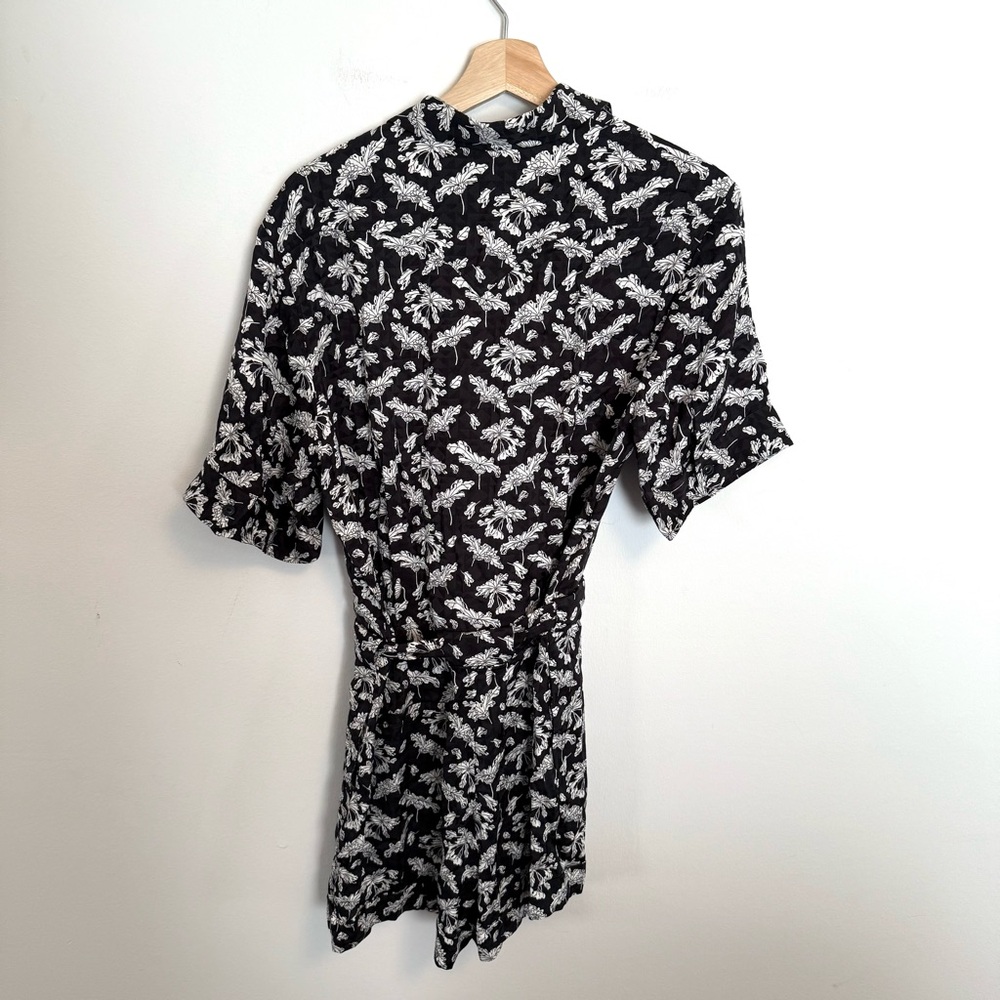 NWT Rag + Bone Black & White Floral Surplus Romper Short Sleeve $425 Size 6 - Picture 7 of 7